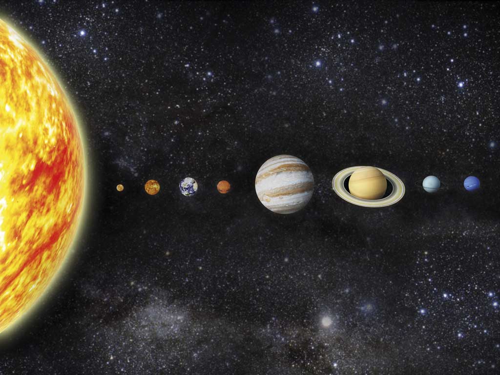 Calcetines de planetas largos 