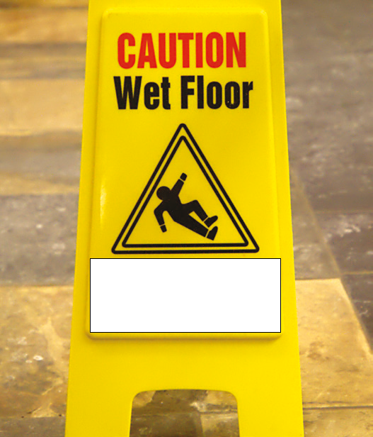 Yellow Caution: Wet Floor' sign