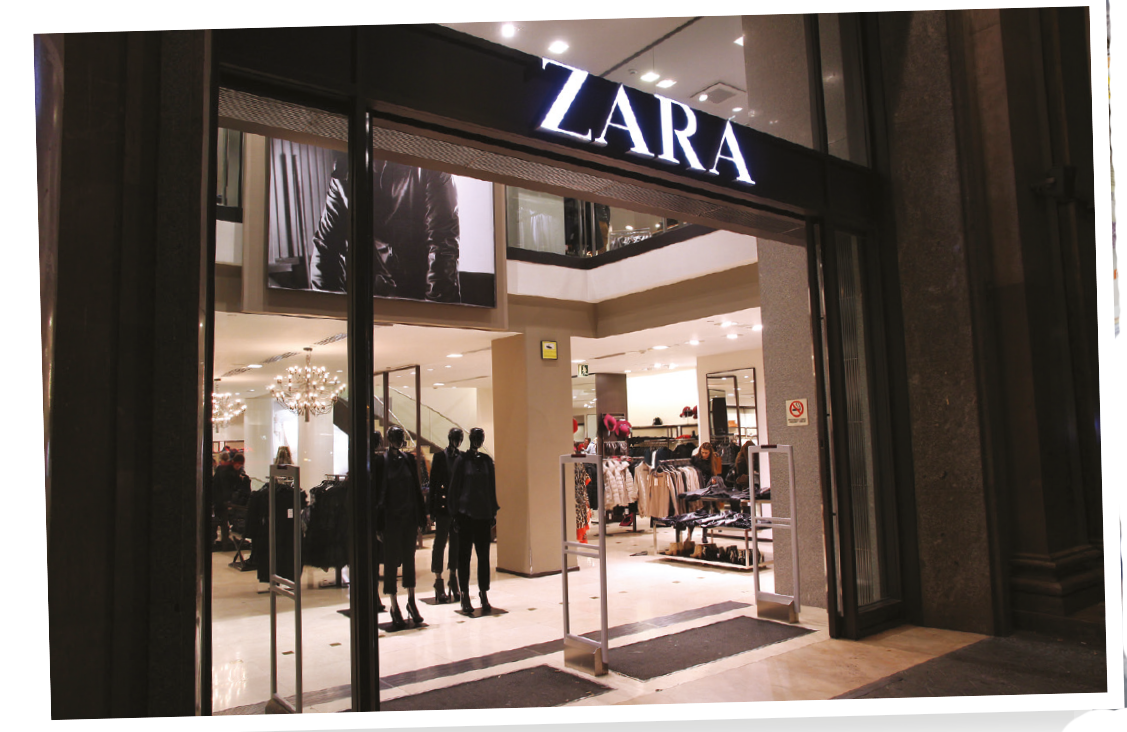 Zara (clothing store) storefront.