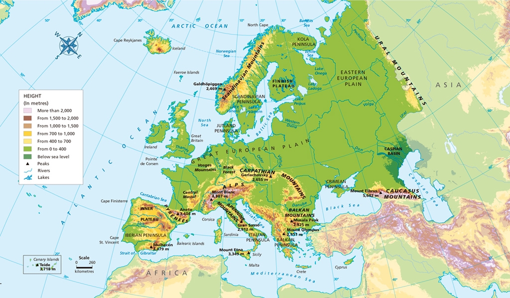 North European Plain Physical Map   13 