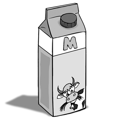 A carton of milk.