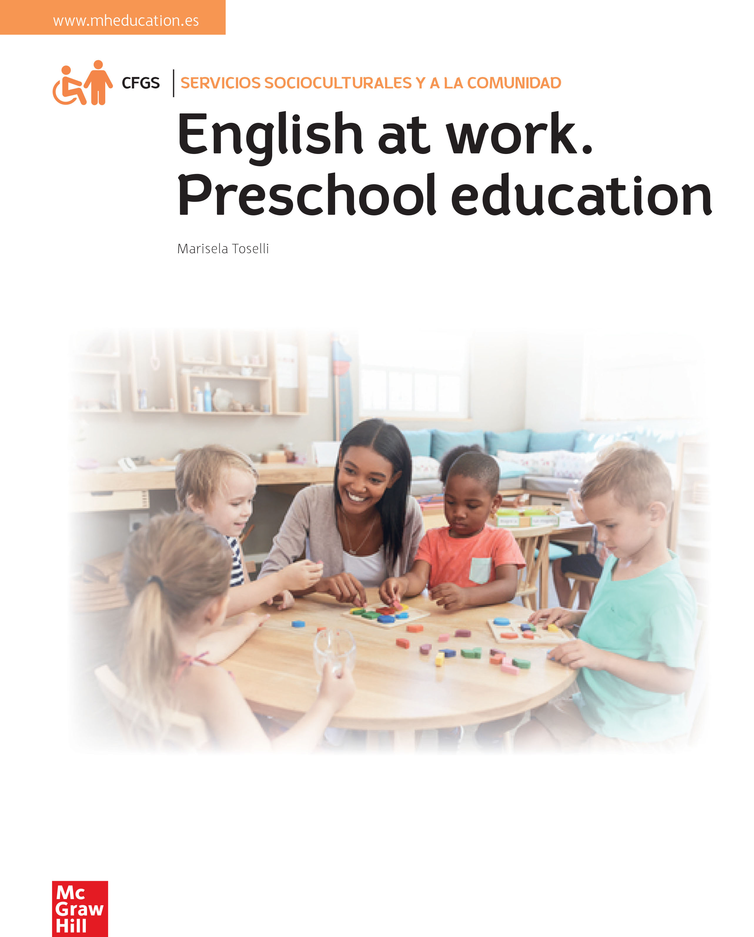 Book cover English at work. Preschool education