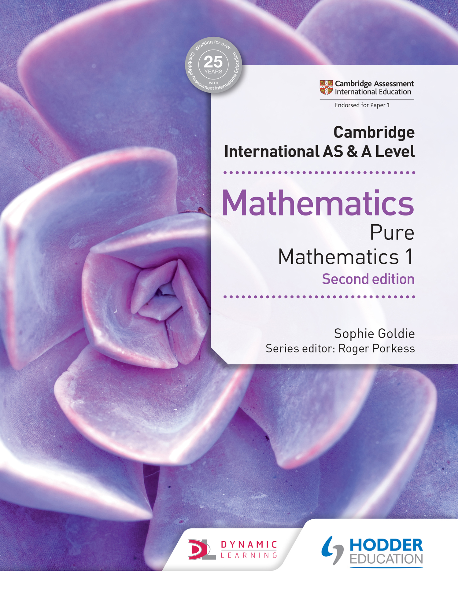 Book cover Cambridge International AS & A Level Mathematics Pure Mathematics 1 second edition