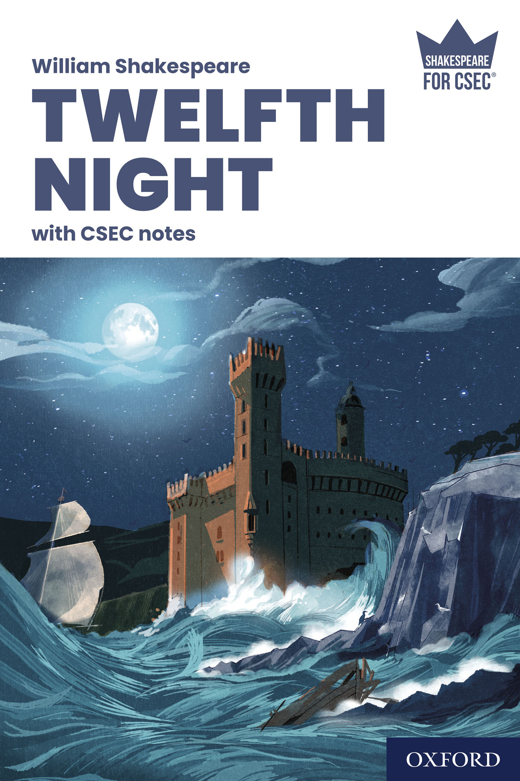 Book cover William Shakespeare's Twelfth Night with CSEC notes